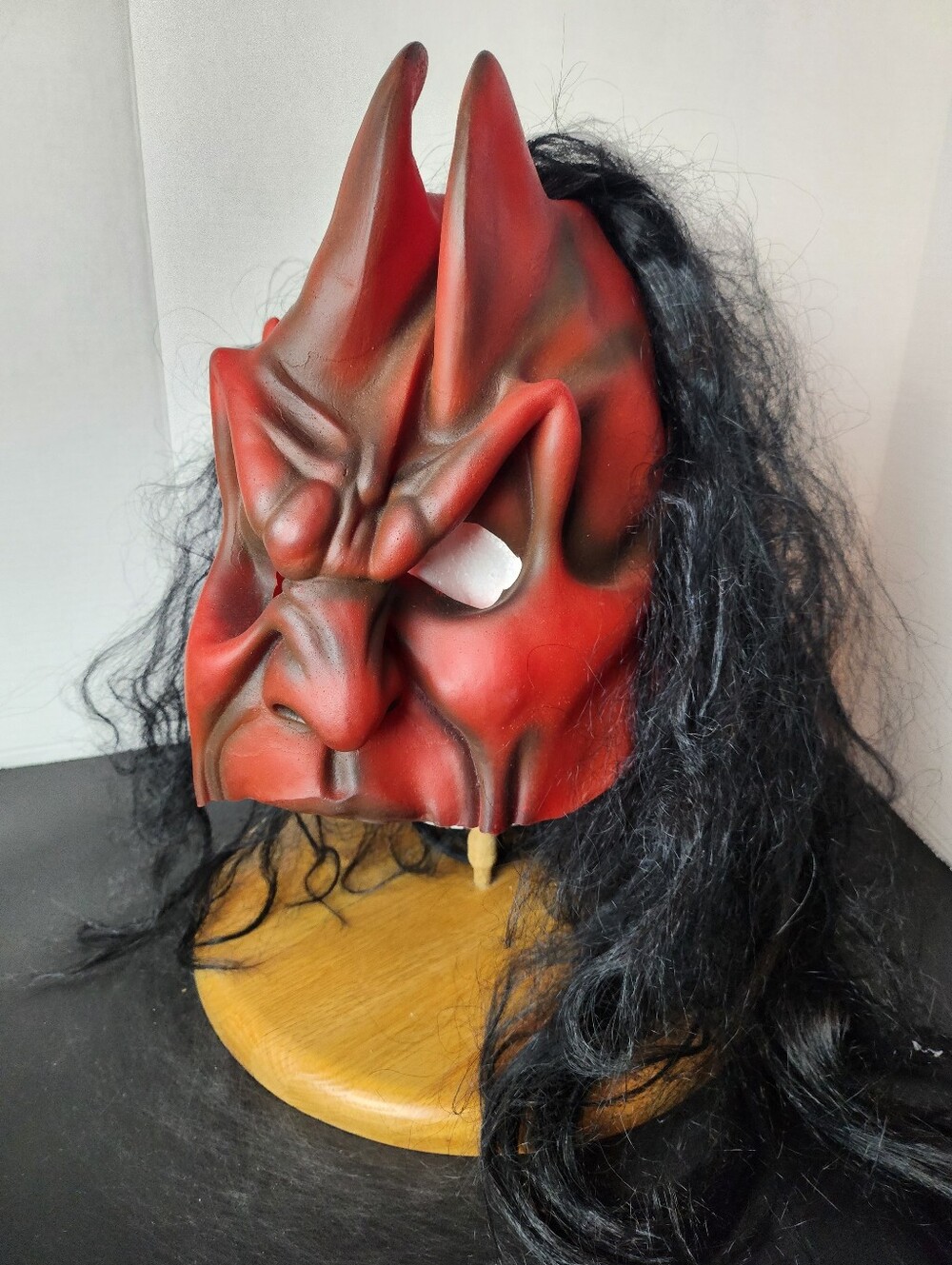 1996 Paper Magic Group Devil Mask Horns Black Hair